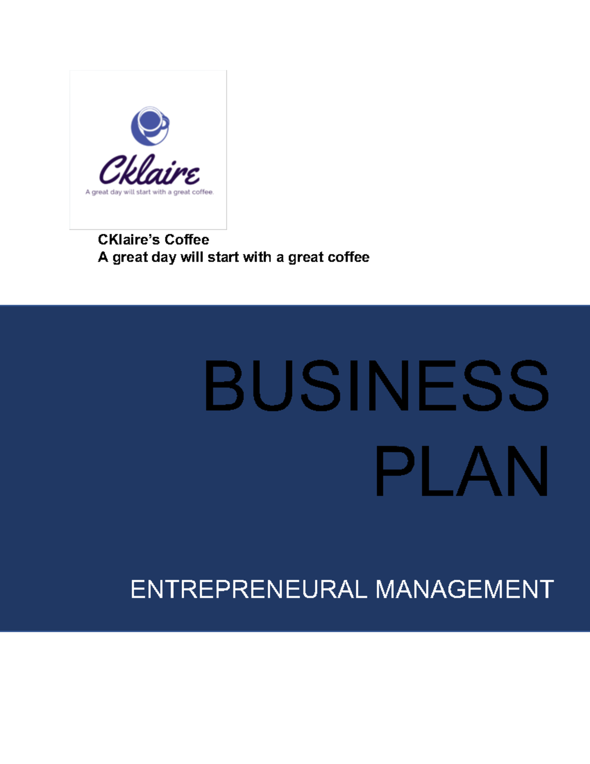 Business Plan Lecture Notes about Chemistry for Lecture. CKlaire’s