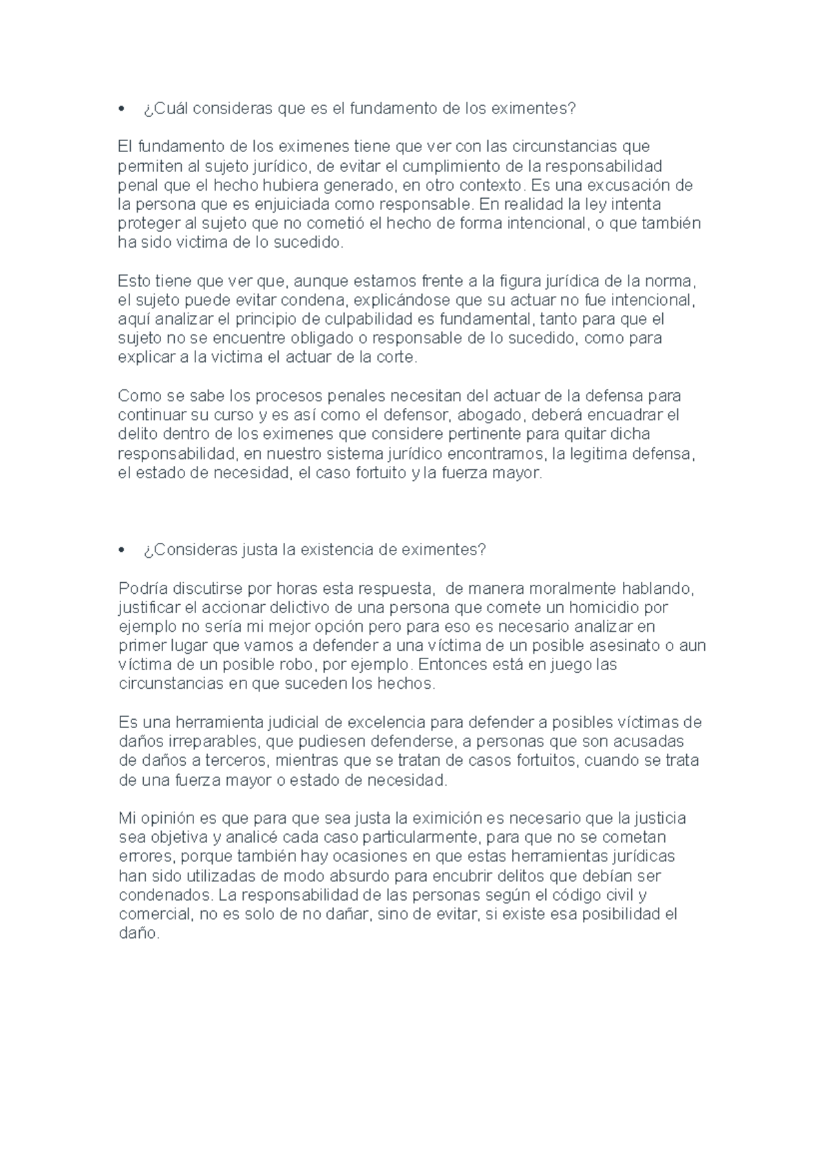 TP 3 Derecho de daños - ¿Cuál consideras que es el fundamento de los ...