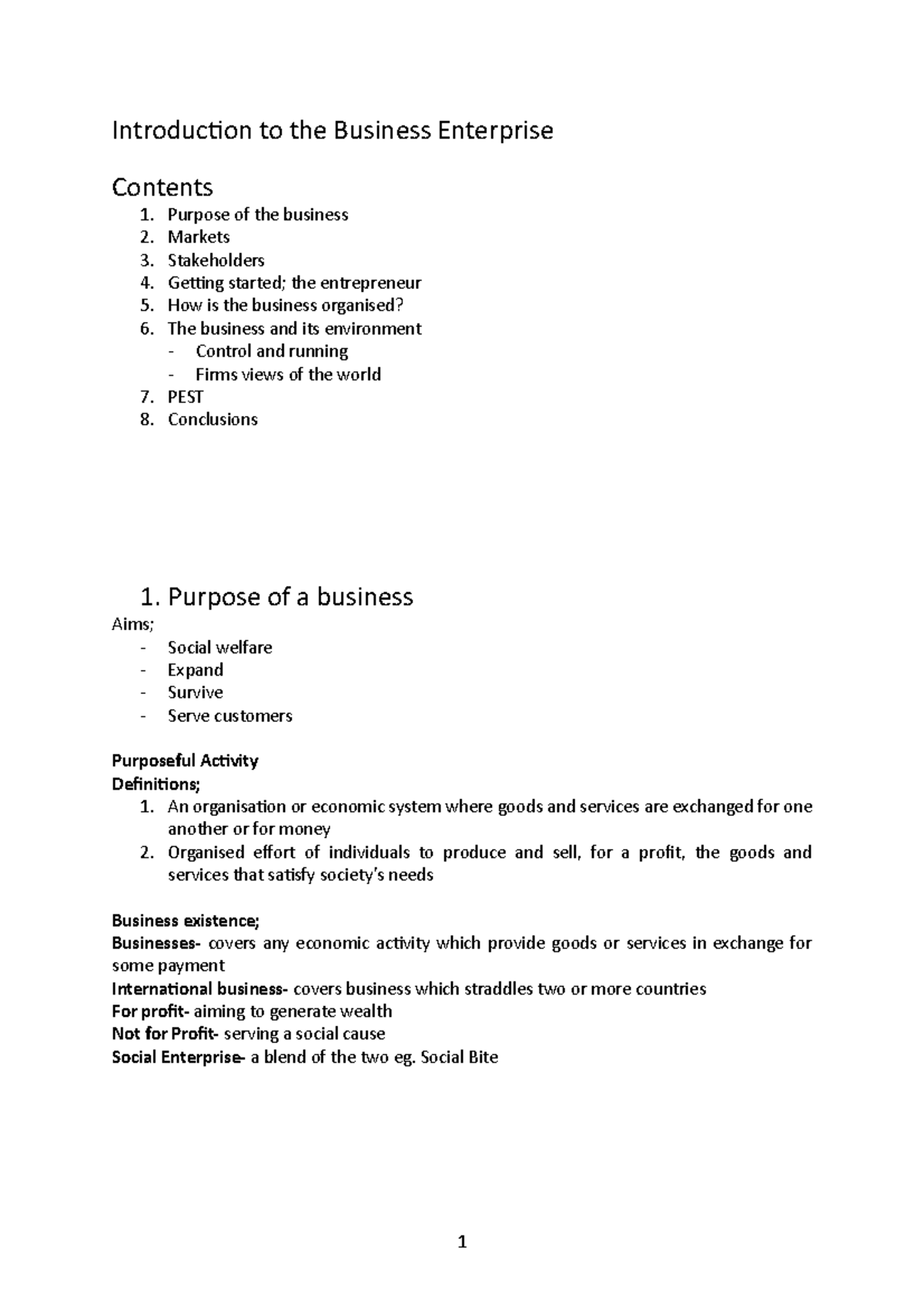 Week 1- (complete) - Notes on Lecture 1 - International Business - StuDocu