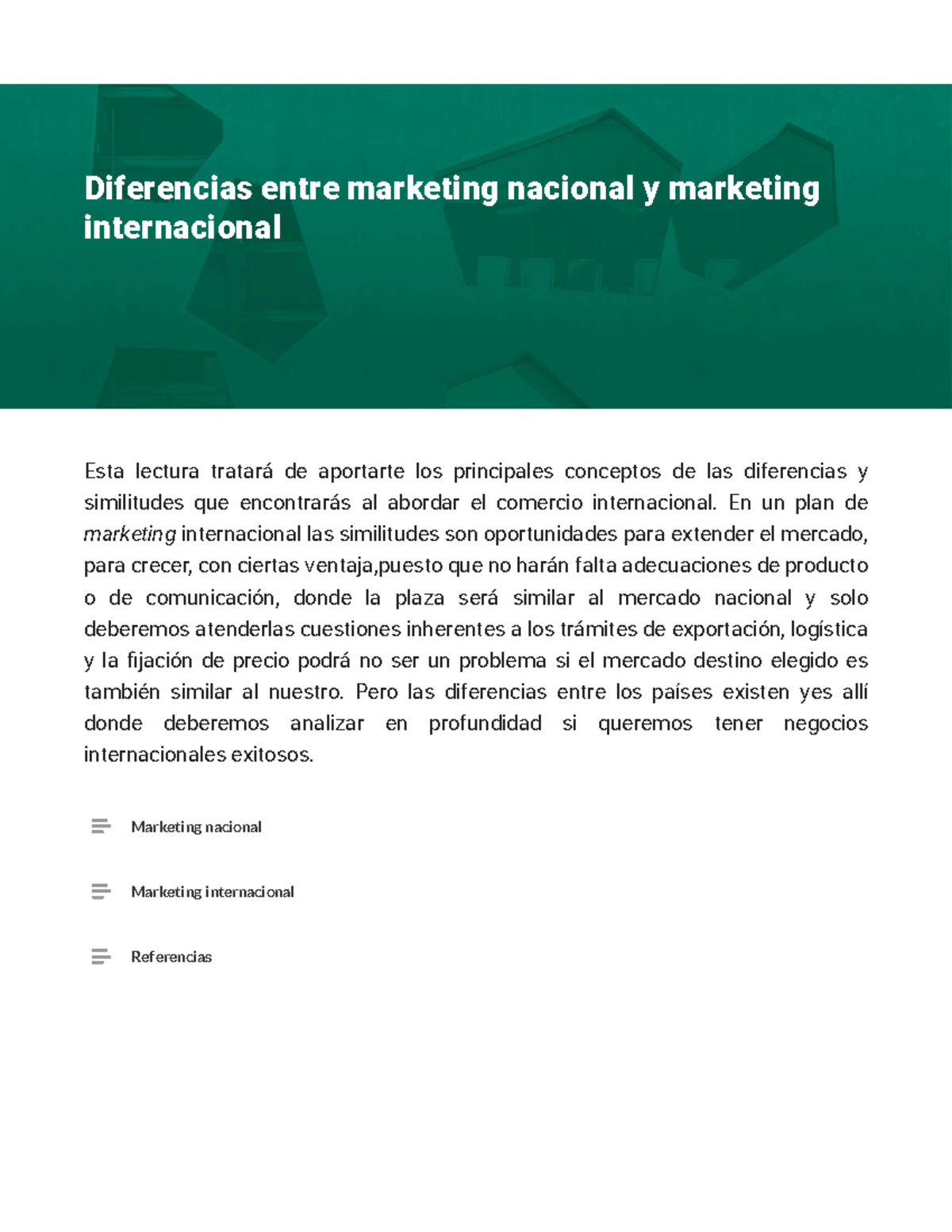 Marketing Internacional - Primer Parcial - Esta Lectura Tratará De ...