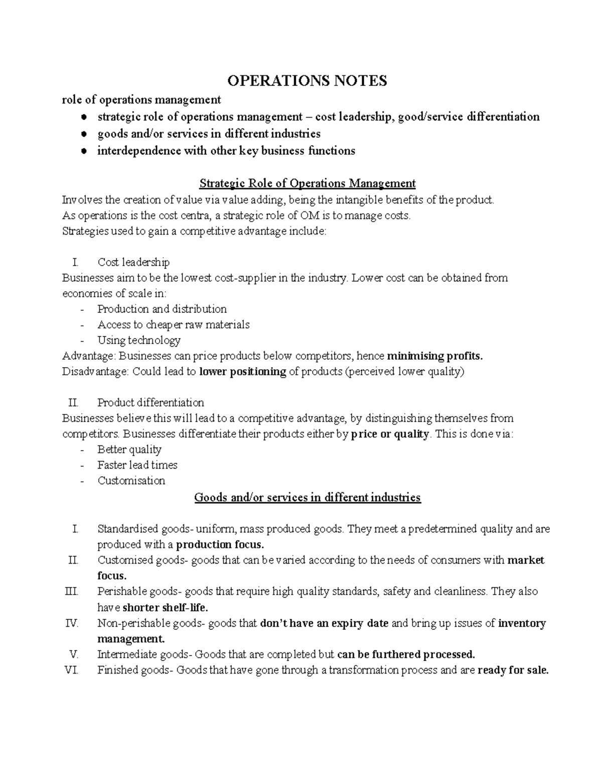 Operations Notes - knjk - OPERATIONS NOTES role of operations ...