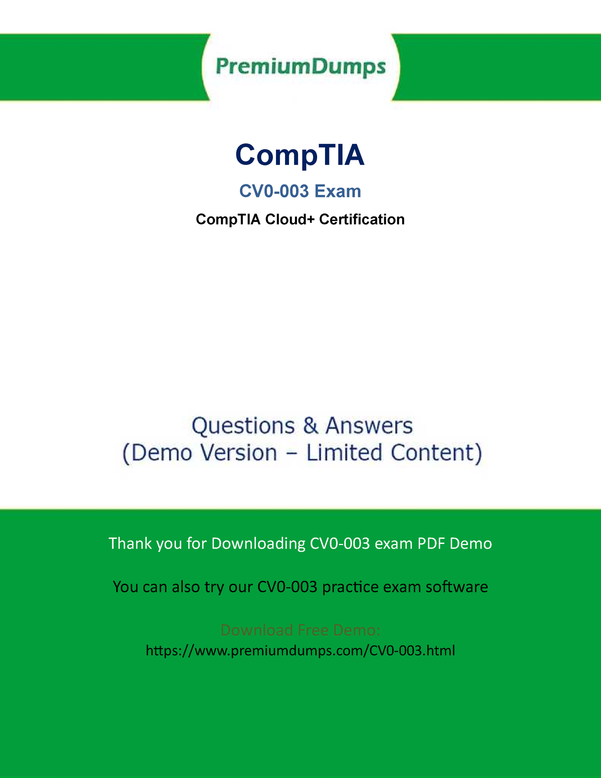 CV0-003 PDF Testsoftware