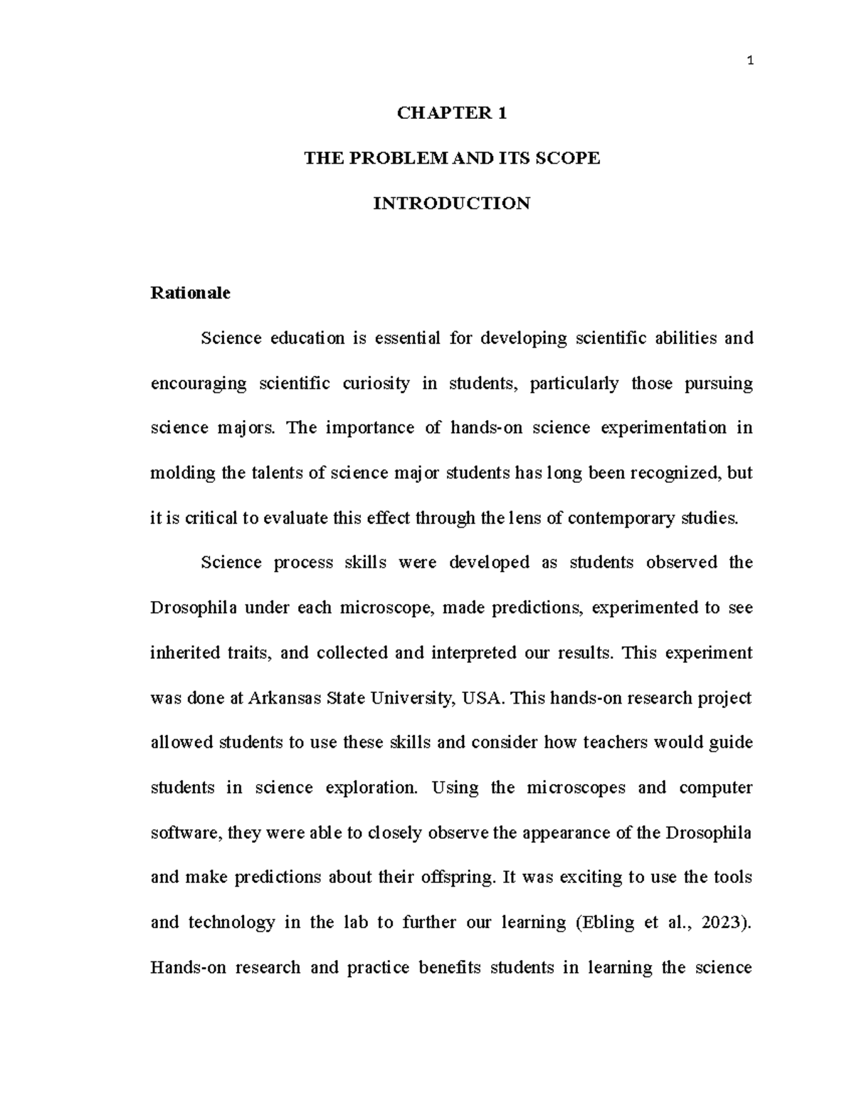 RES Chapt 1 - fsdfdsfdsf - CHAPTER 1 THE PROBLEM AND ITS SCOPE ...