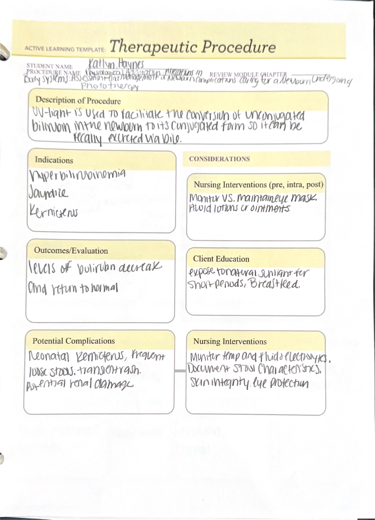 Scanned Document 1 - ATI Practice B: Newborn undergoing phototherapy ...