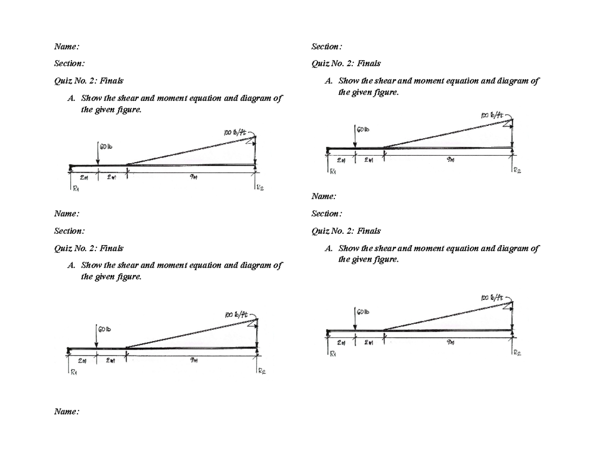 QUIZ2( Finals)-SET B - Strength - Strength Of Materials - Name: Section ...