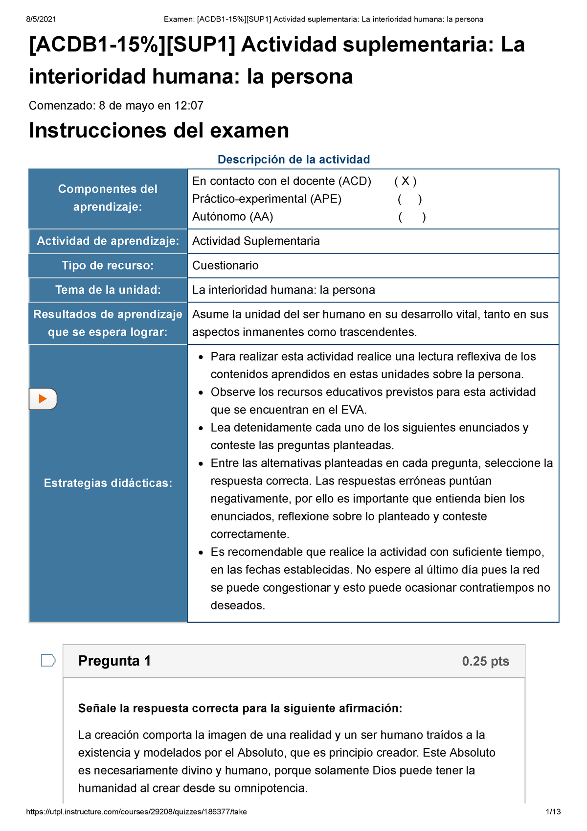 Suplementaria DE Antro - [ACDB1-15%][SUP1] Actividad Suplementaria: La ...