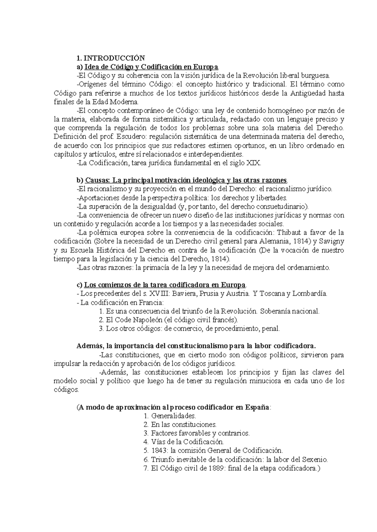 Esquema Codificación - 1. INTRODUCCIÓN a) Idea de Código y Codificación ...