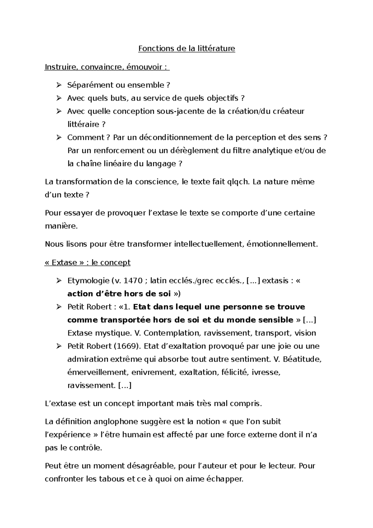 Litt B 100 (Bellarsi) - Initiation aux études littéraires - Fonctions ...