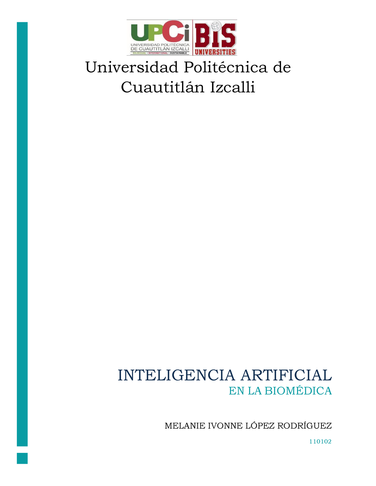 Inteligencia Artificial En La Biomédica - Universidad PolitÈcnica De ...