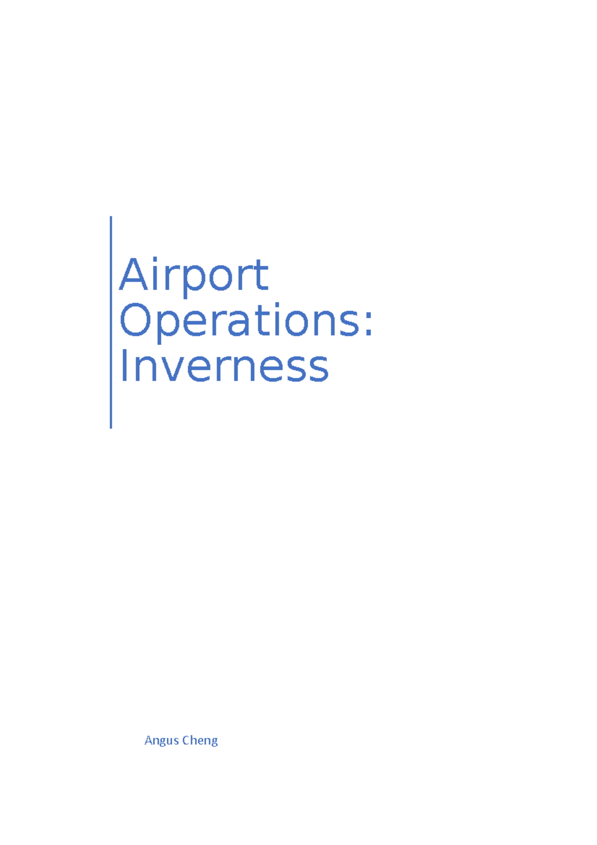 Airport Operations Inverness Airport - Airport Operations: Inverness ...