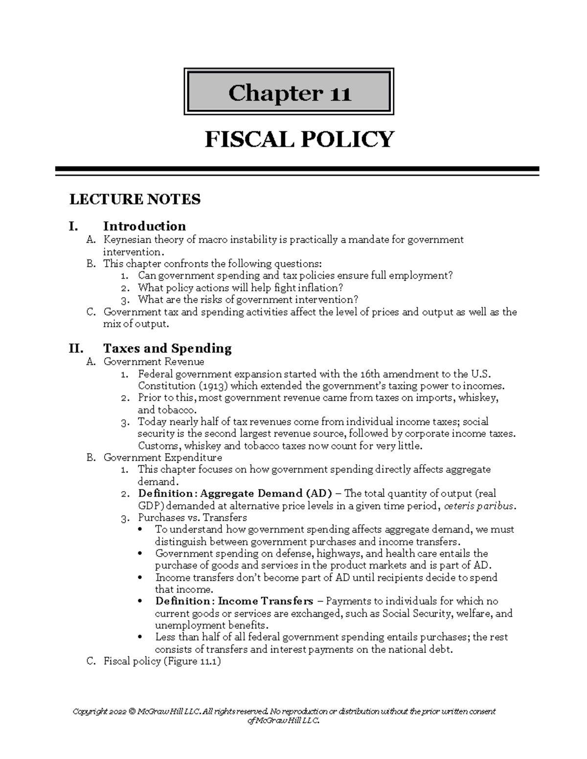 utf-8-schiller-tet-16e-ch011-lecnotes-chapter-11-fiscal-policy