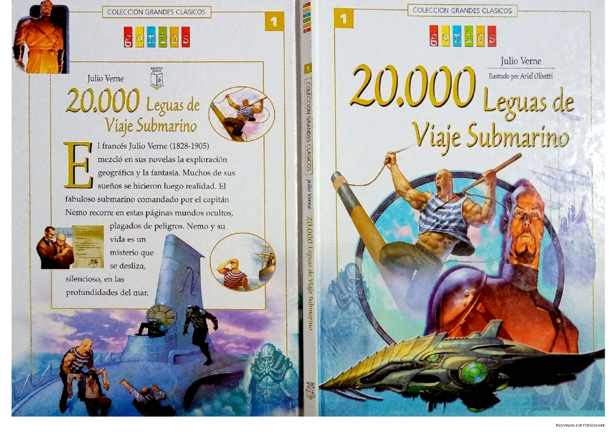 1 Colección Grandes Clásicos Genios - 20 Mil Leguas De Viaje Submarino