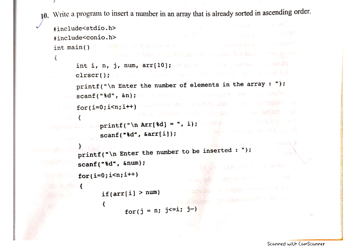 DSA lab 5th aug ( Group x ) - 10. Write a program to insert a number in ...