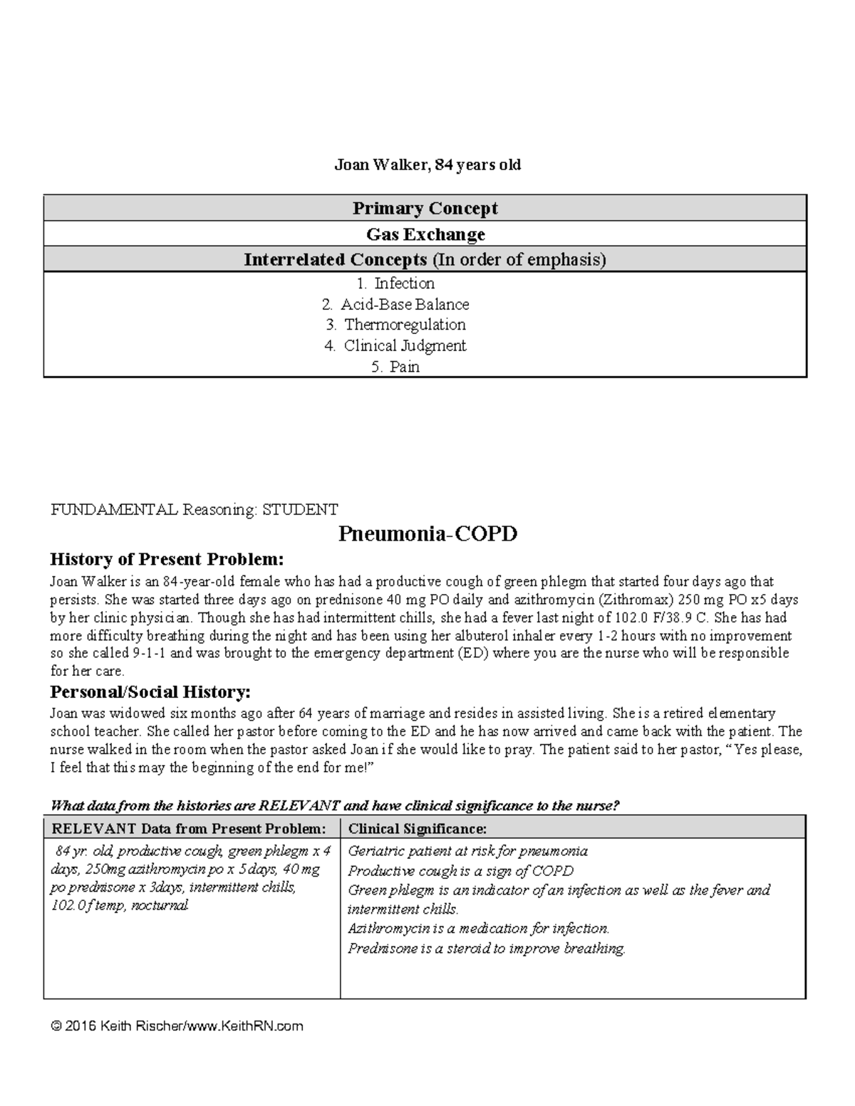 copd case study with answers