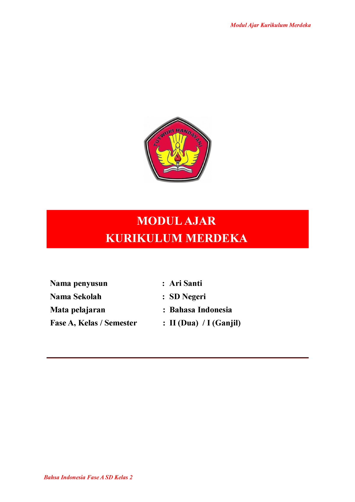 1. Modul Ajar B.Indonesia Kelas 2 - BAB 1 Mulok - MODUL AJAR KURIKULUM ...