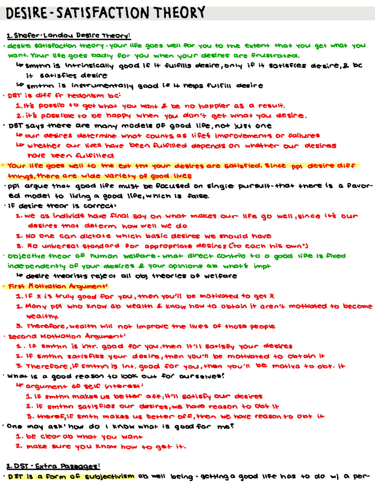 DesireSatisfaction Readings DESIRE SATISFACTION THEORY 1. Shafer