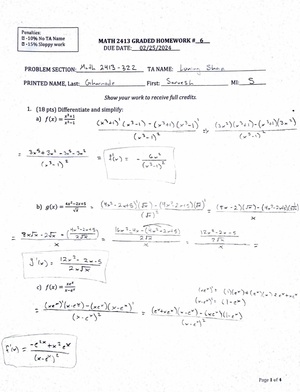 GHW 8-merged - GHW - MATH 2413 GRADED HOMEWORK #8_ DUE DATE: 03/17/2024 ...