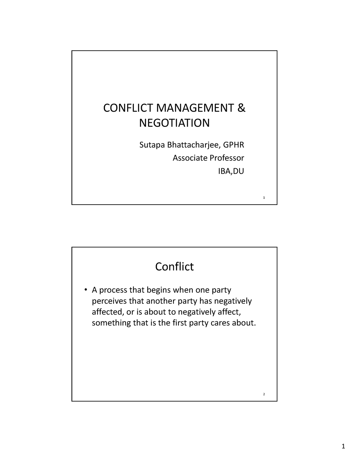 conflict management a literature review and study