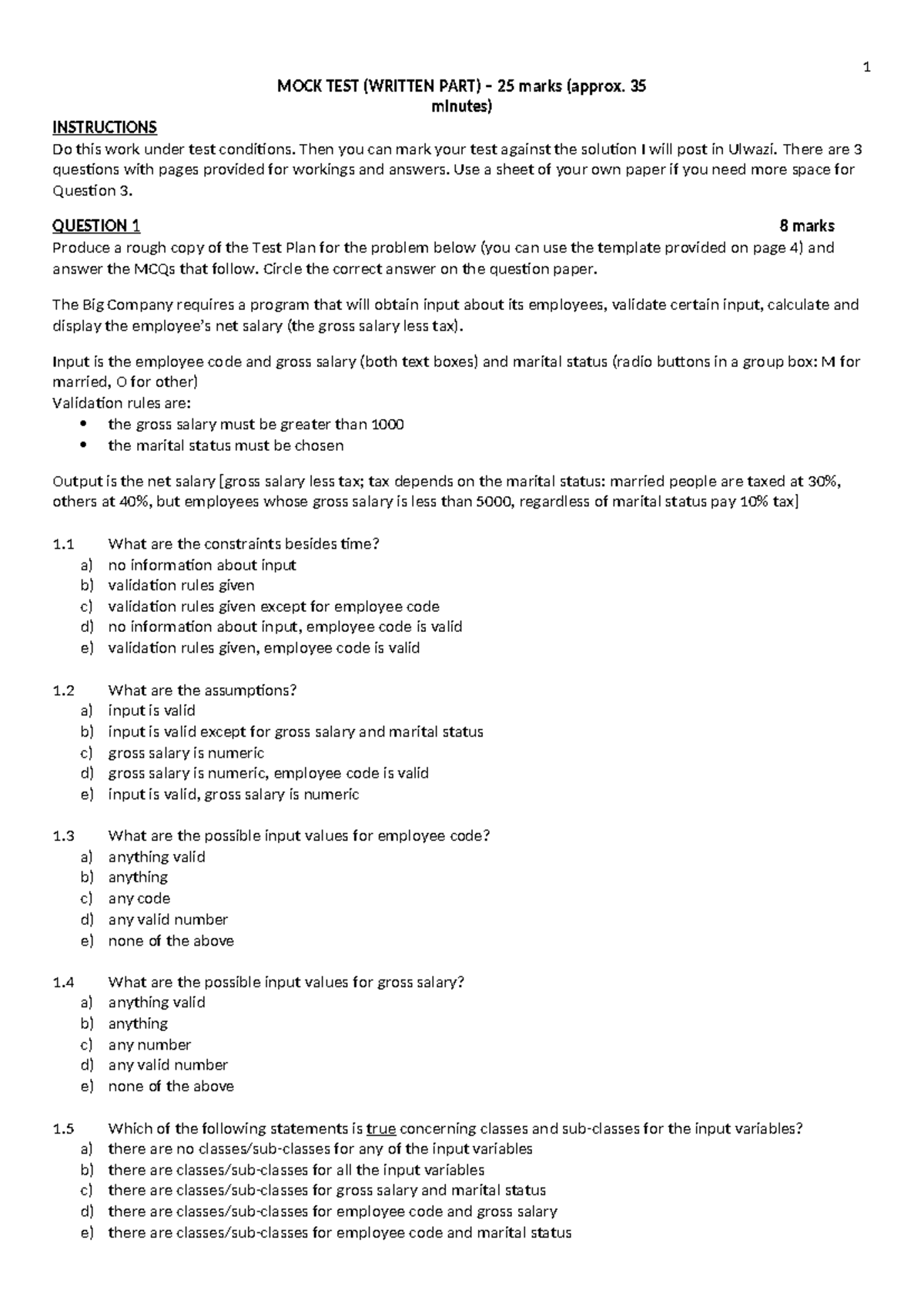 Mock Test 1 - Practice material - INSTRUCTIONS MOCK TEST (WRITTEN PART ...