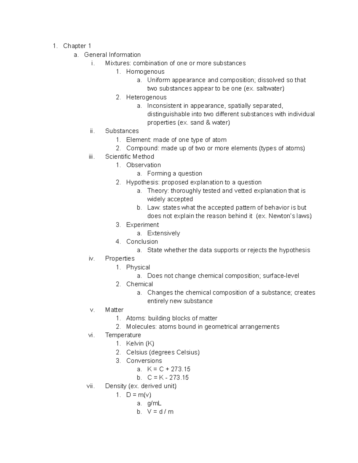 Chemistry Exam Chapters Chapter A General Information I