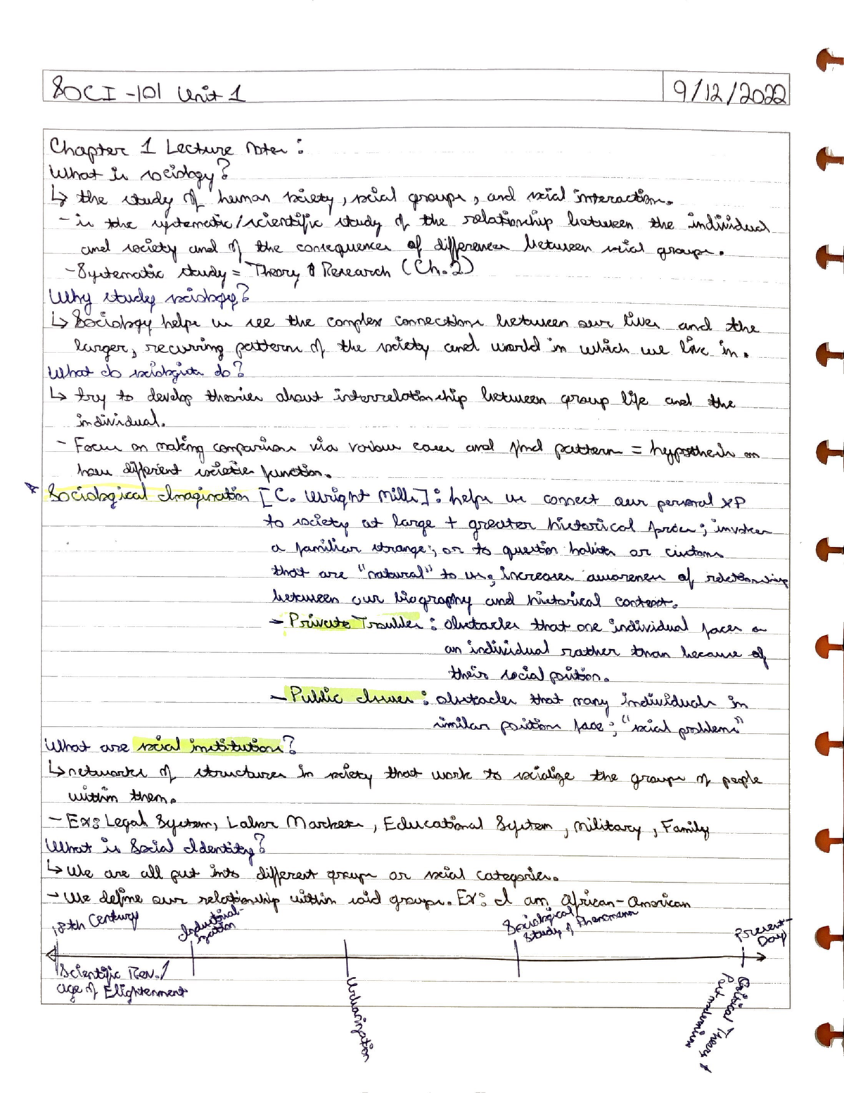 SOCI 101 Notes (CH1-3) - SOCY 101 - Studocu