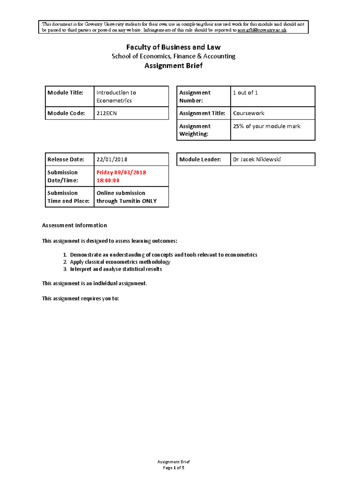 coventry university coursework deferral