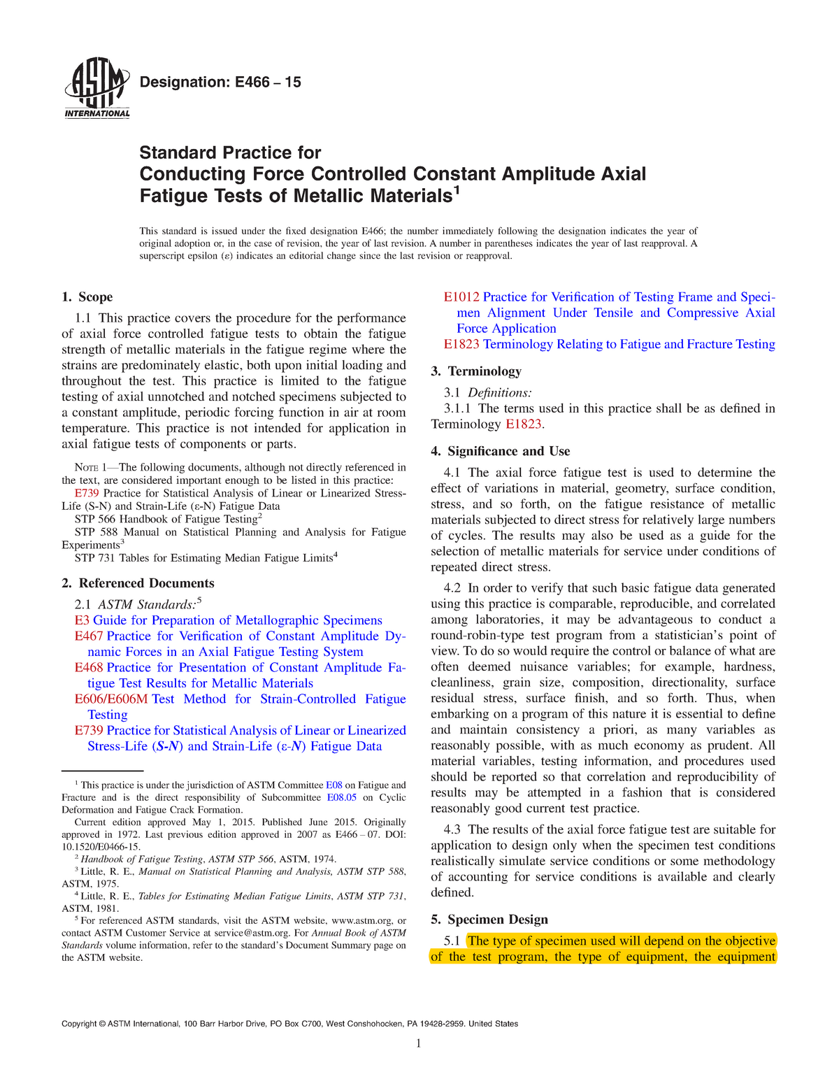 astm-e466-15-standard-practice-for-conducting-force-controlled-constant