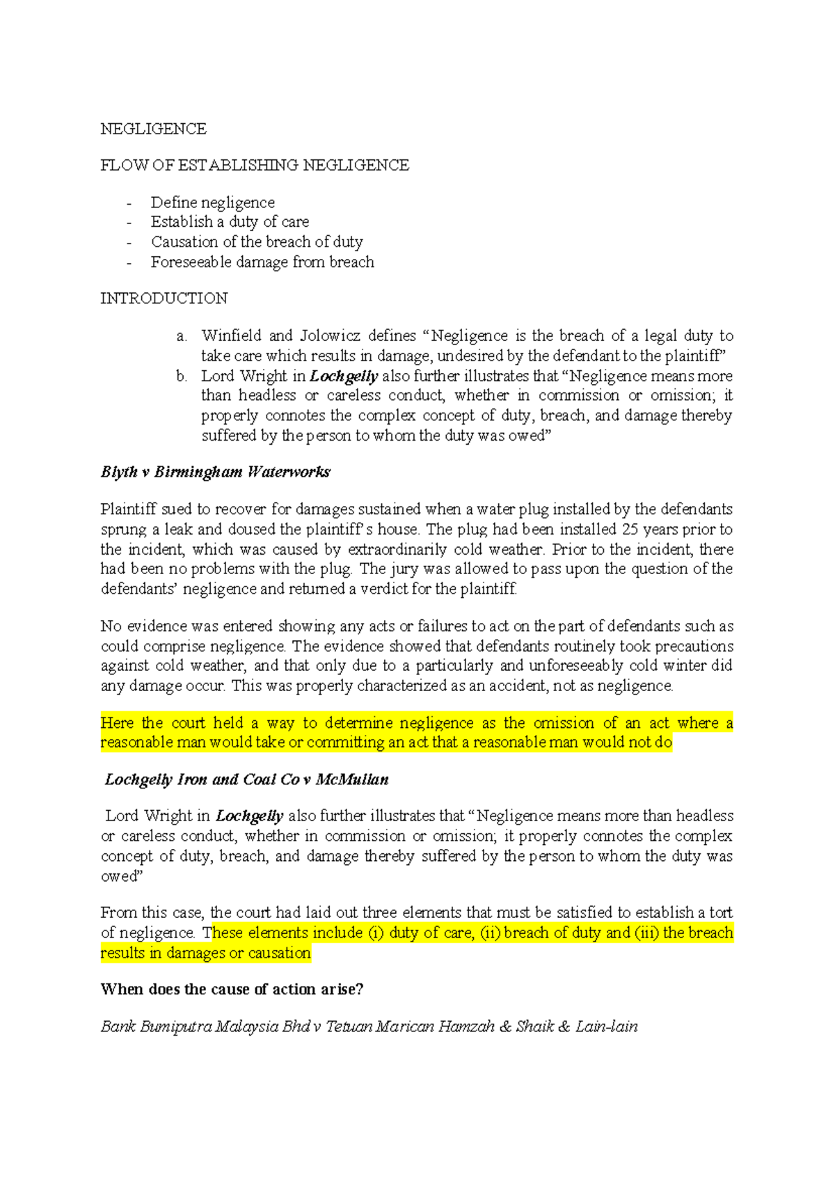 tort-i-negligence-full-notes-negligence-flow-of-establishing