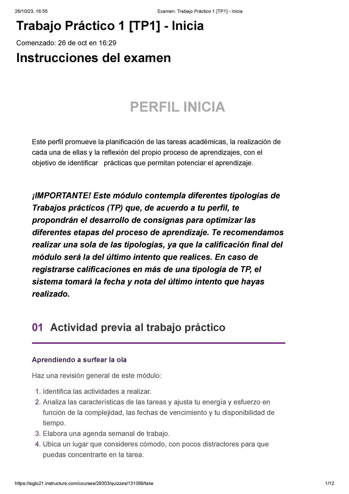 Examen Trabajo Práctico 1 Tp1 Inicia 80 Trabajo Práctico 1 Tp1 Inicia Comenzado 26 7589