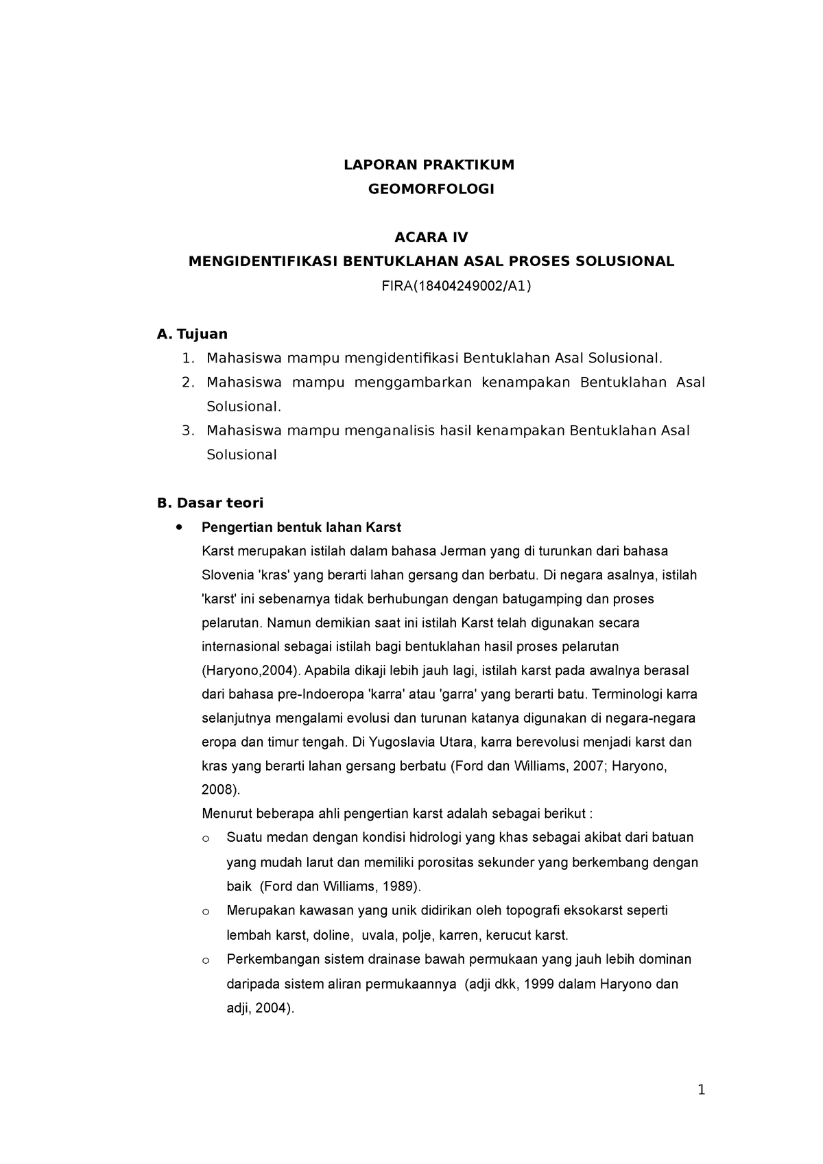 Mengidentifikasi Bentuklahan ASAL Solusi - LAPORAN PRAKTIKUM ...