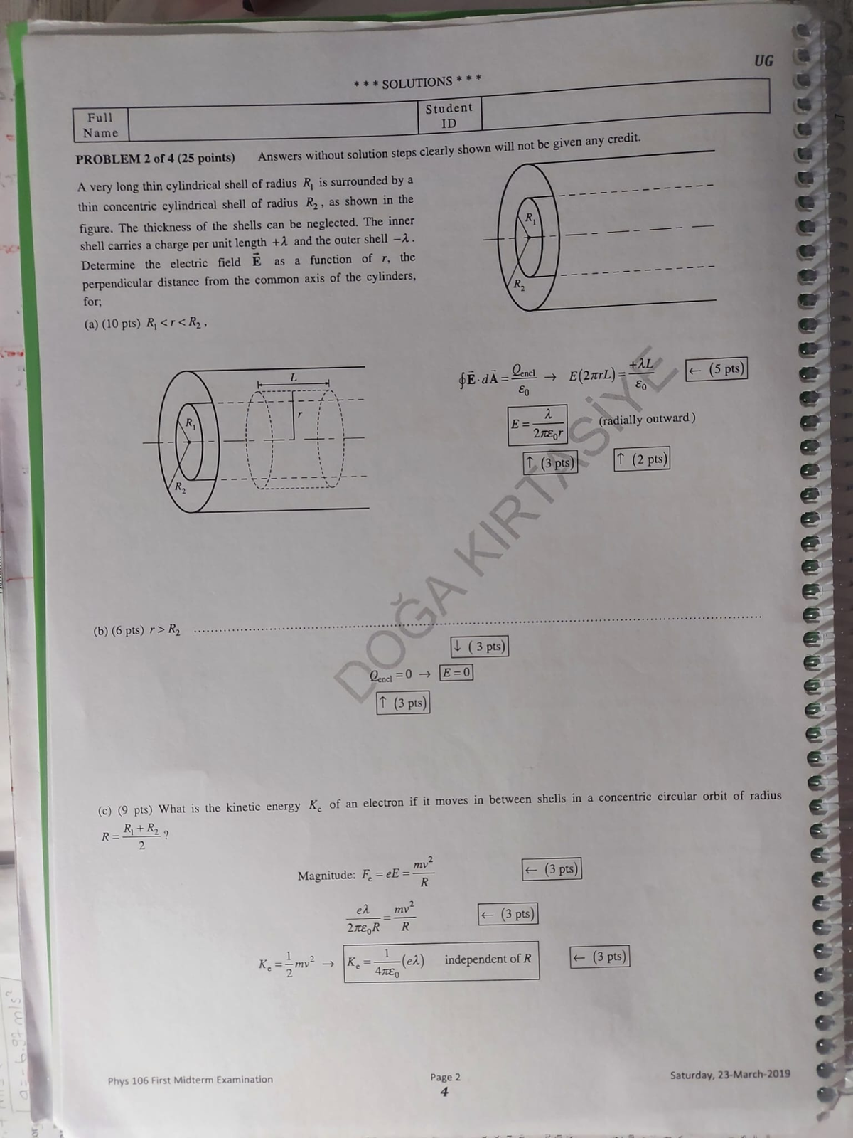 Past Exams Physic106 - Physics - Studocu