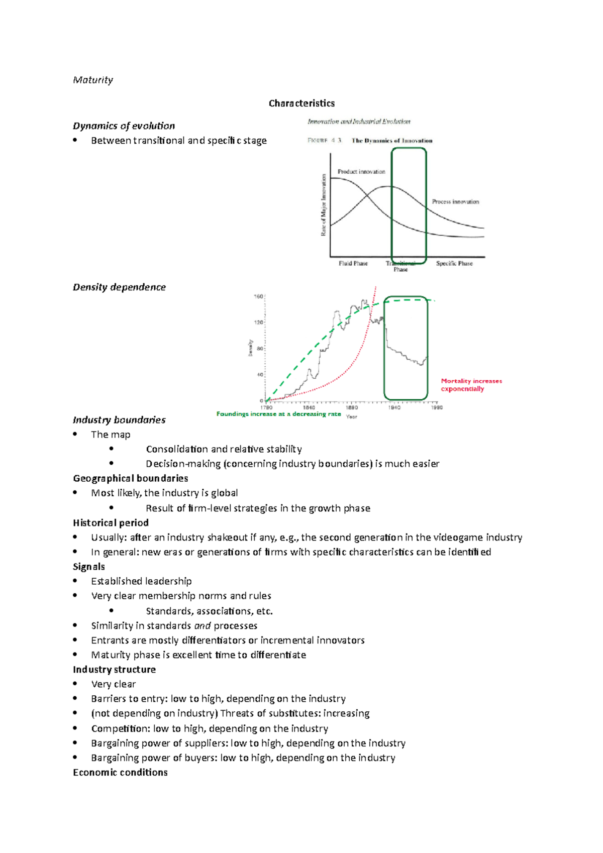 Maturity Phase - Maturity Characteristics Dynamics of evolution Between ...