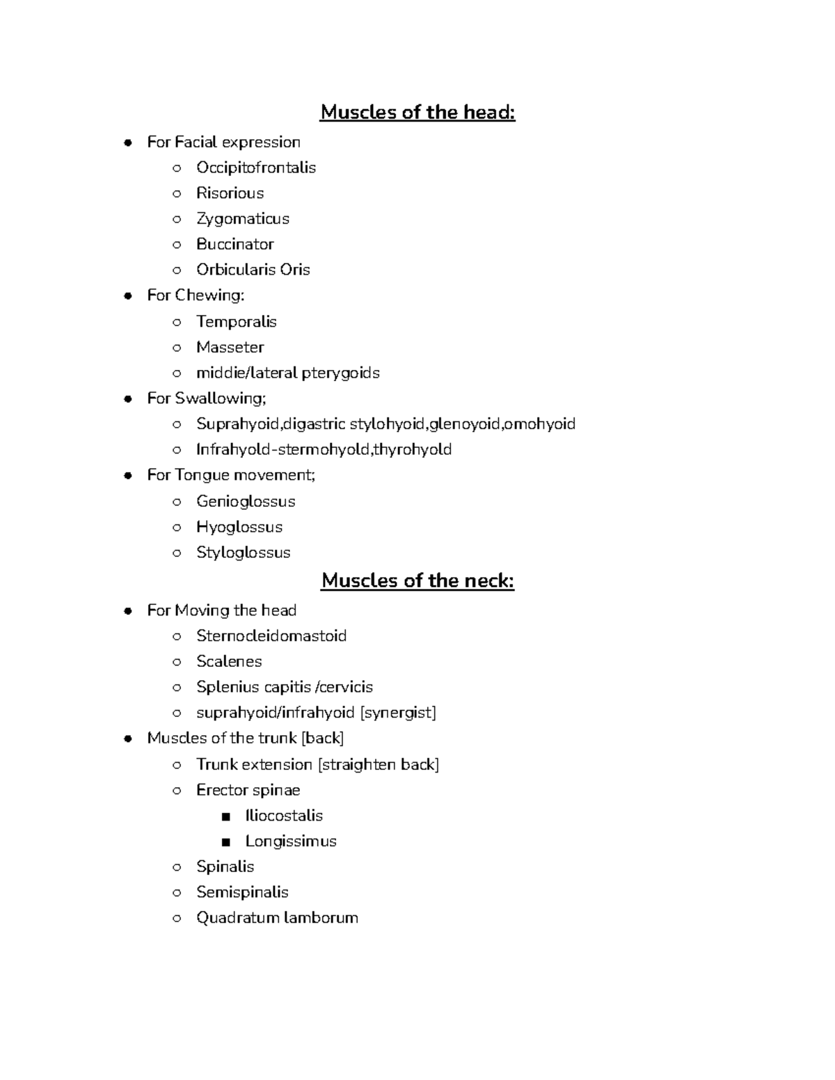 Chapter 10: The muscular system Practice Materials, Muscles of the body ...