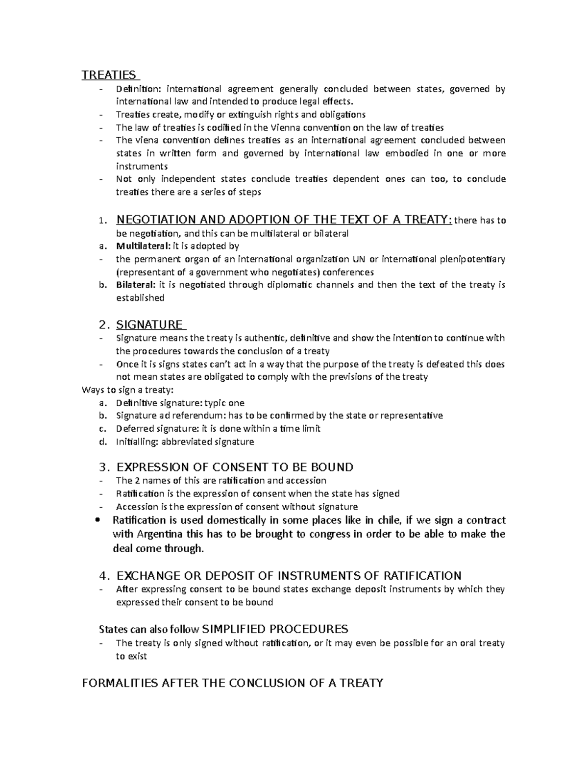 DIP 22 DE Marzo apuntes TREATIES Definition international