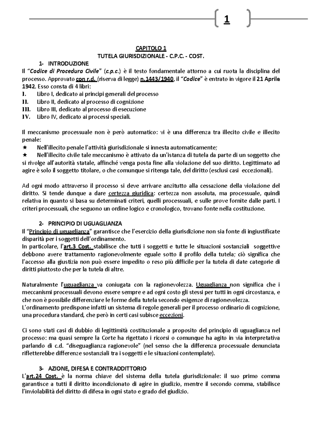 Riassunto Lineamenti Del Processo Civile Italiano (Sassani ...