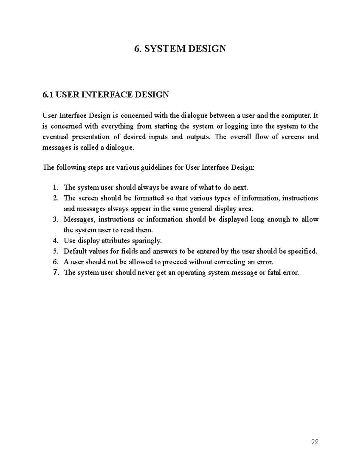 Project report-14 - 6. SYSTEM DESIGN 6 USER INTERFACE DESIGN User ...