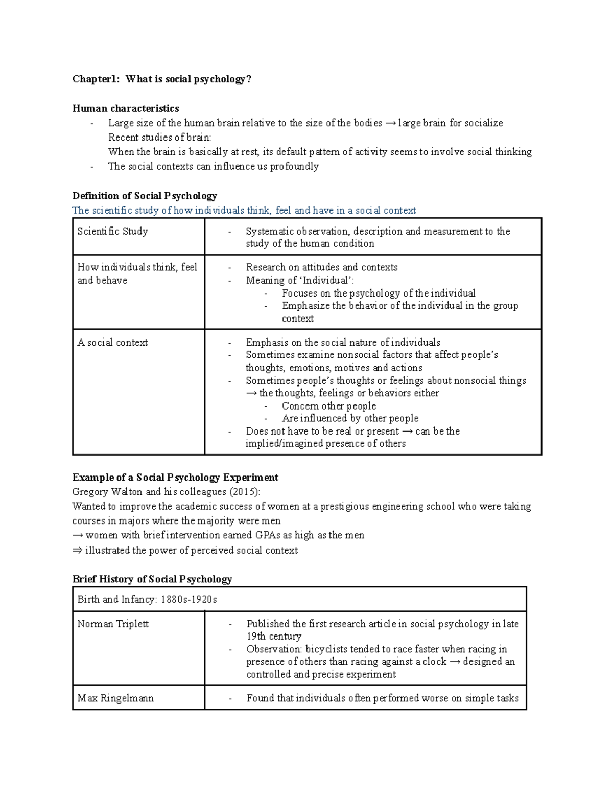 Chapter 1 What Is Social Psychology - Chapter1: What Is Social ...