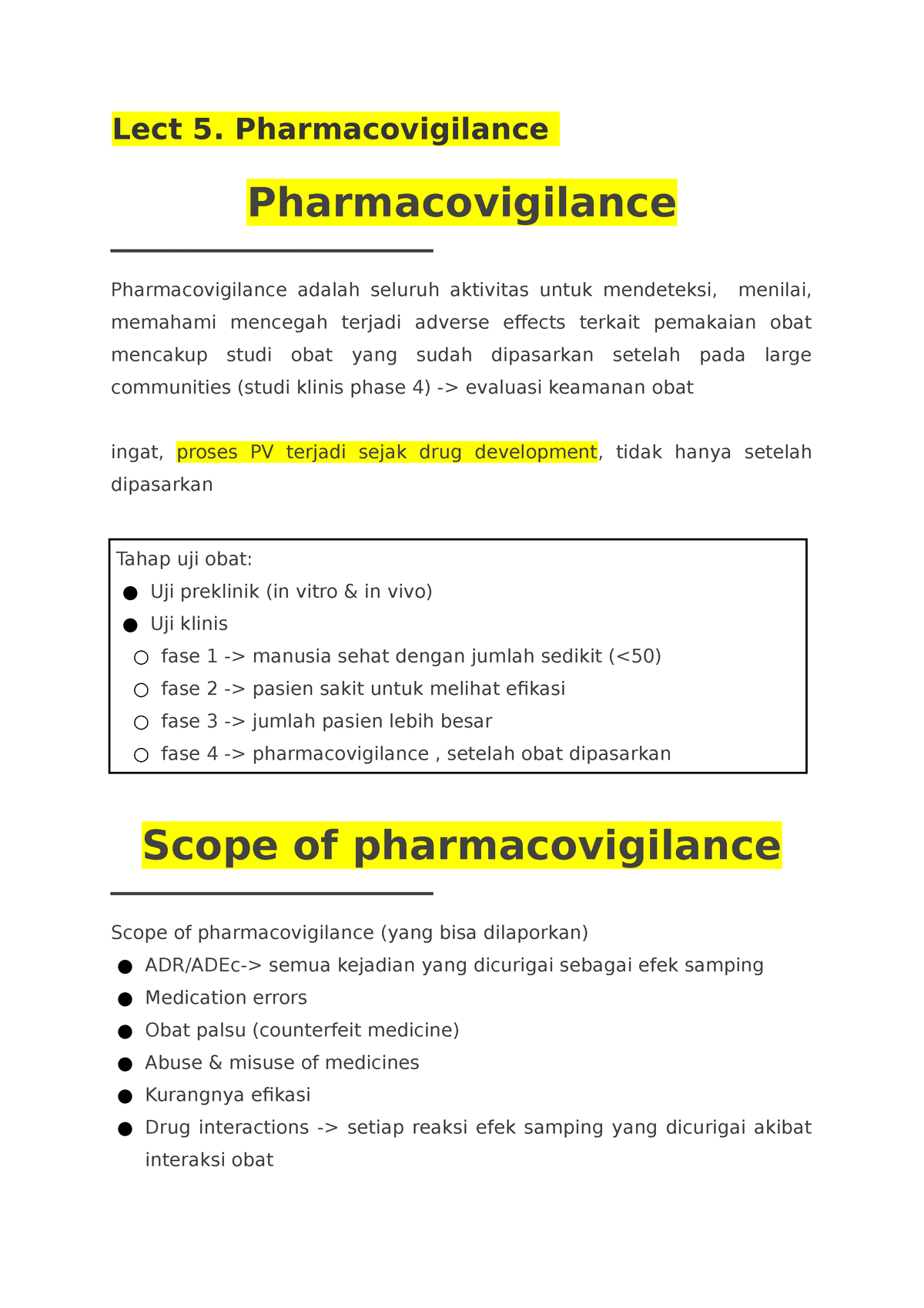 Pharmacovigilance - Materi Semester II Blok Basic Pharmaceutical ...