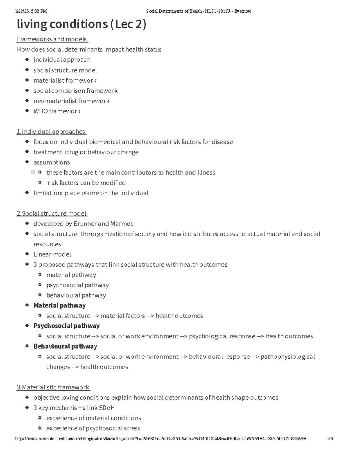 Living conditions - SDoH - 1/22/23, 5:33 PM Social Determinants of ...