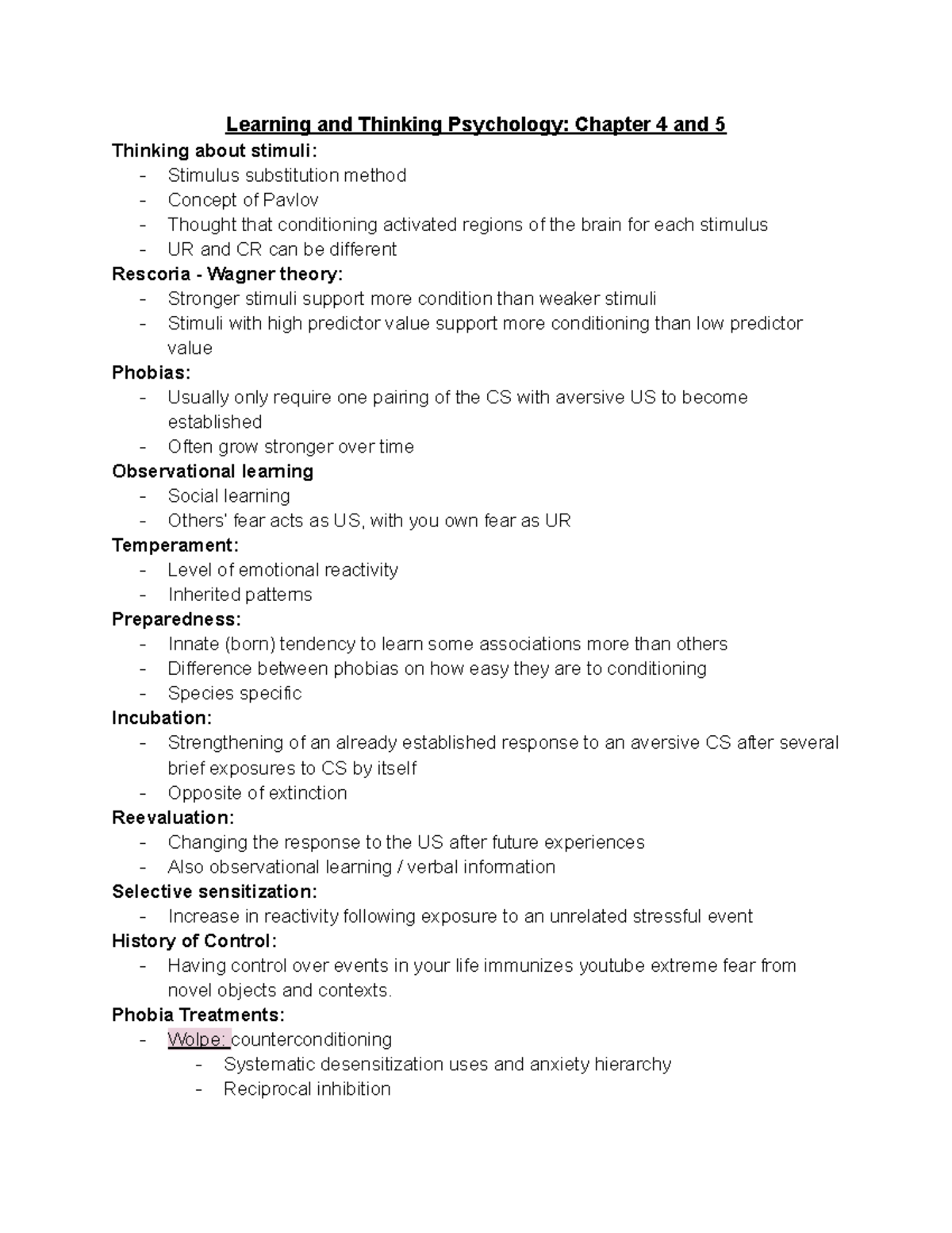 psych-310-ch-4-5-learning-and-thinking-psychology-chapter-4-and-5