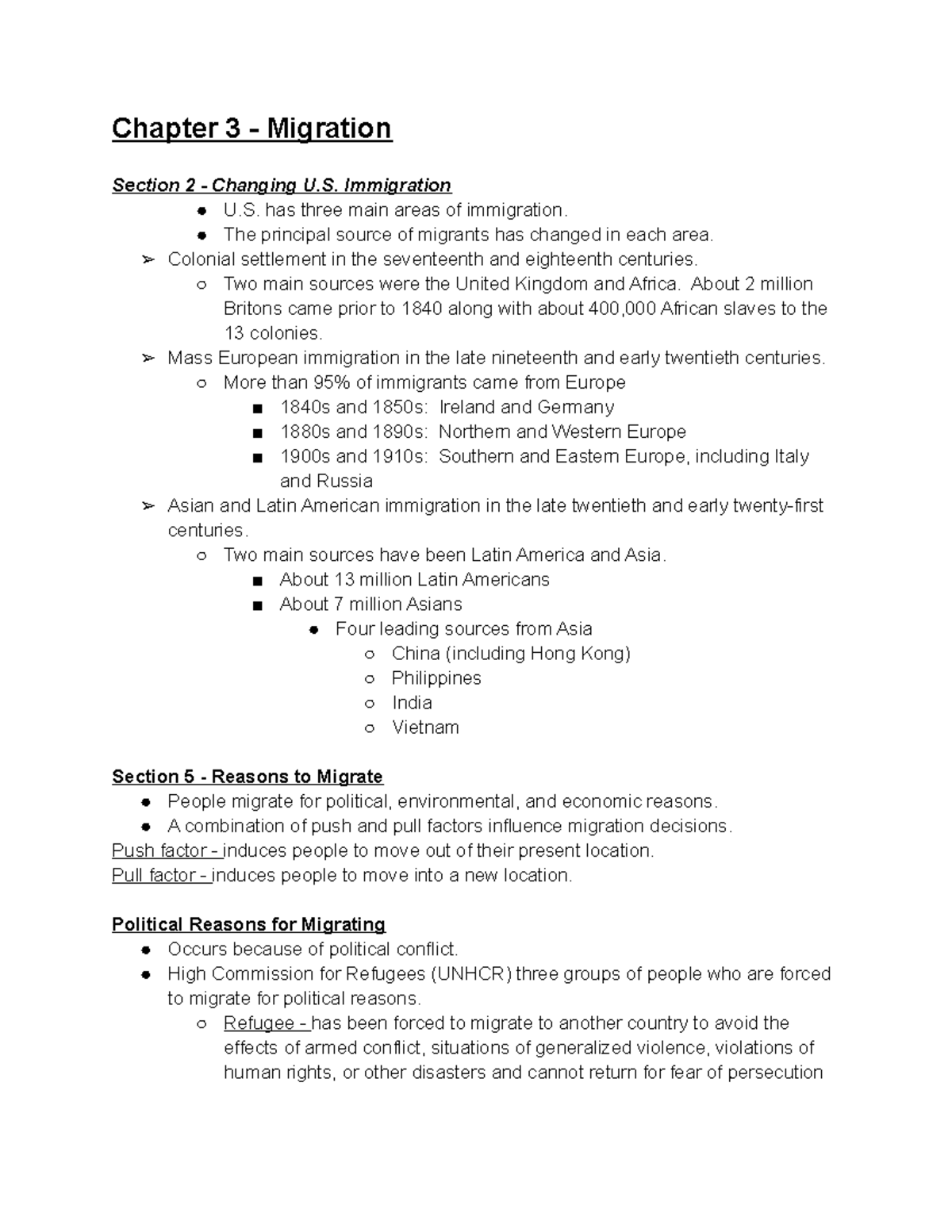 Unit 1 - Chapter 3 - Migration 9-14-17 - Chapter 3 - Migration Section ...