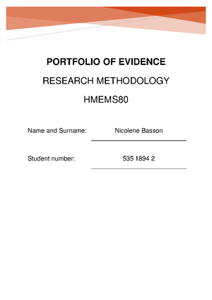 HMEMS80 - Unisa - Research Methodology - Studocu