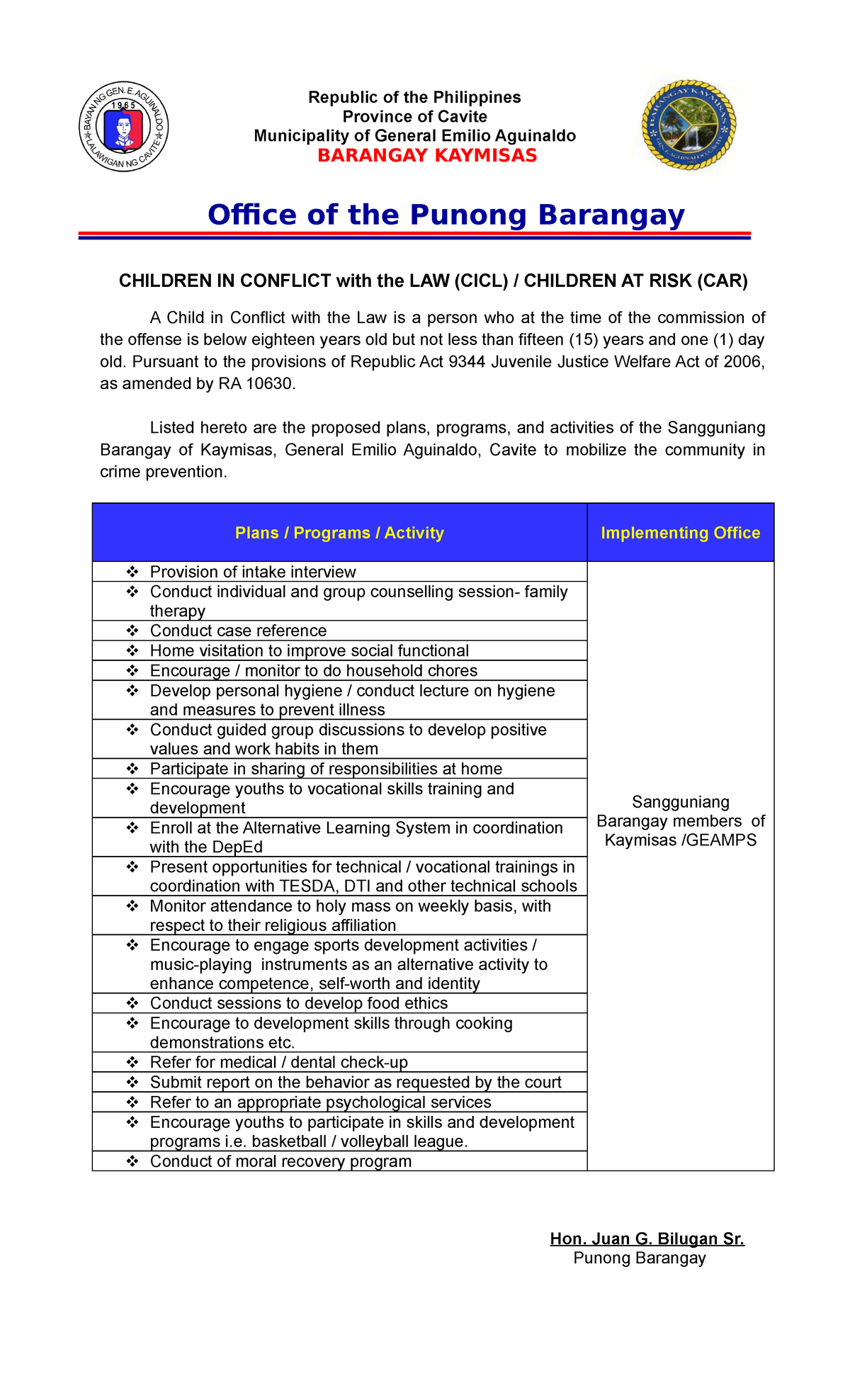 sample case study of cicl