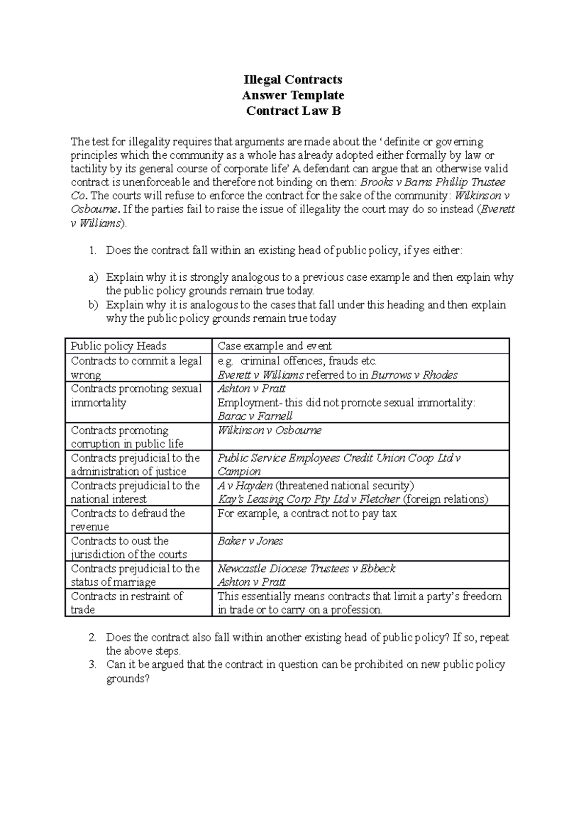Illegal Contracts Answer Template - Illegal Contracts Answer Template ...