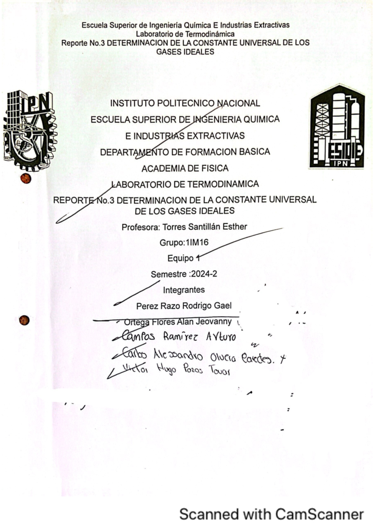 Practica 3 Determinacion De La Constancia Universal De Los Gases ...