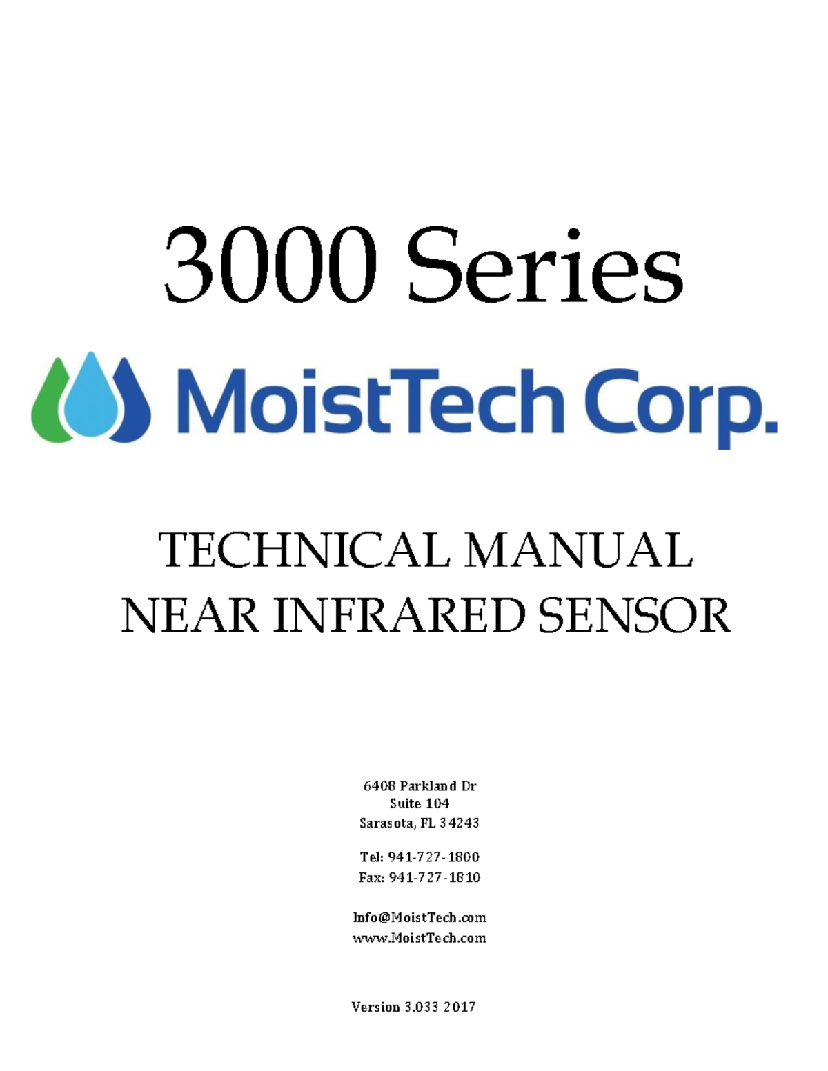3000 Series Technical Manual V3 2022 - TECHNICAL MANUAL NEAR INFRARED ...