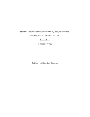 Module 3 Milestone One project management plan - Shane W. Windley QSO ...