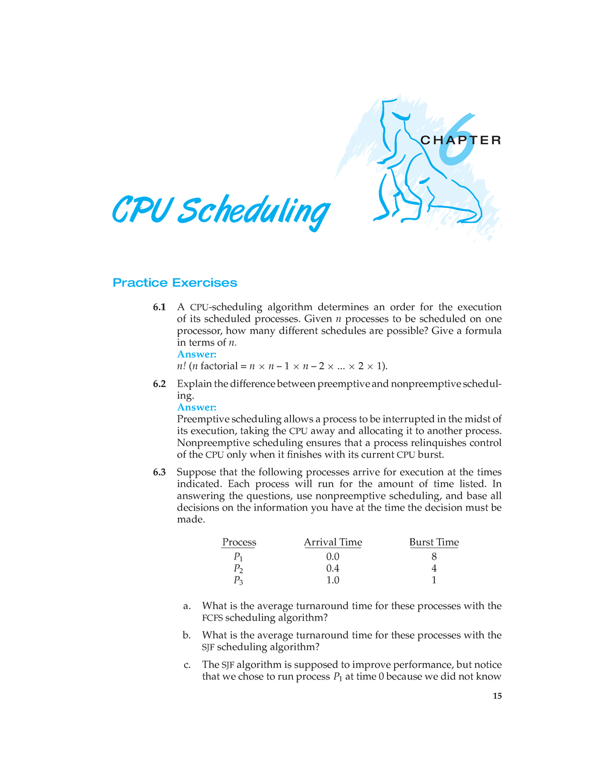 6-web - Hello - 6 C H A P T E R CPU Scheduling Practice Exercises 6 A ...