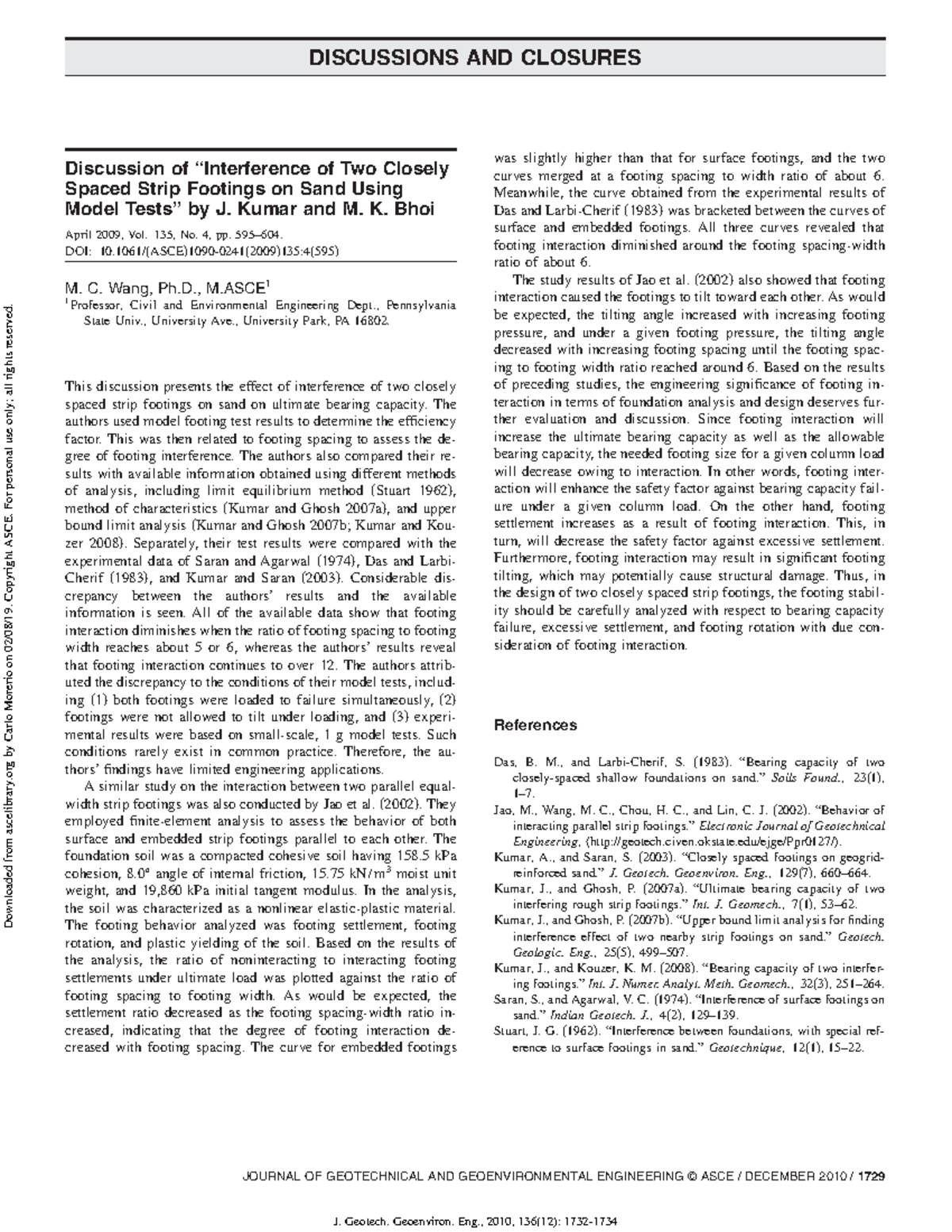 Discussion - CPT-Based Method for the Installation of Suction Caissons