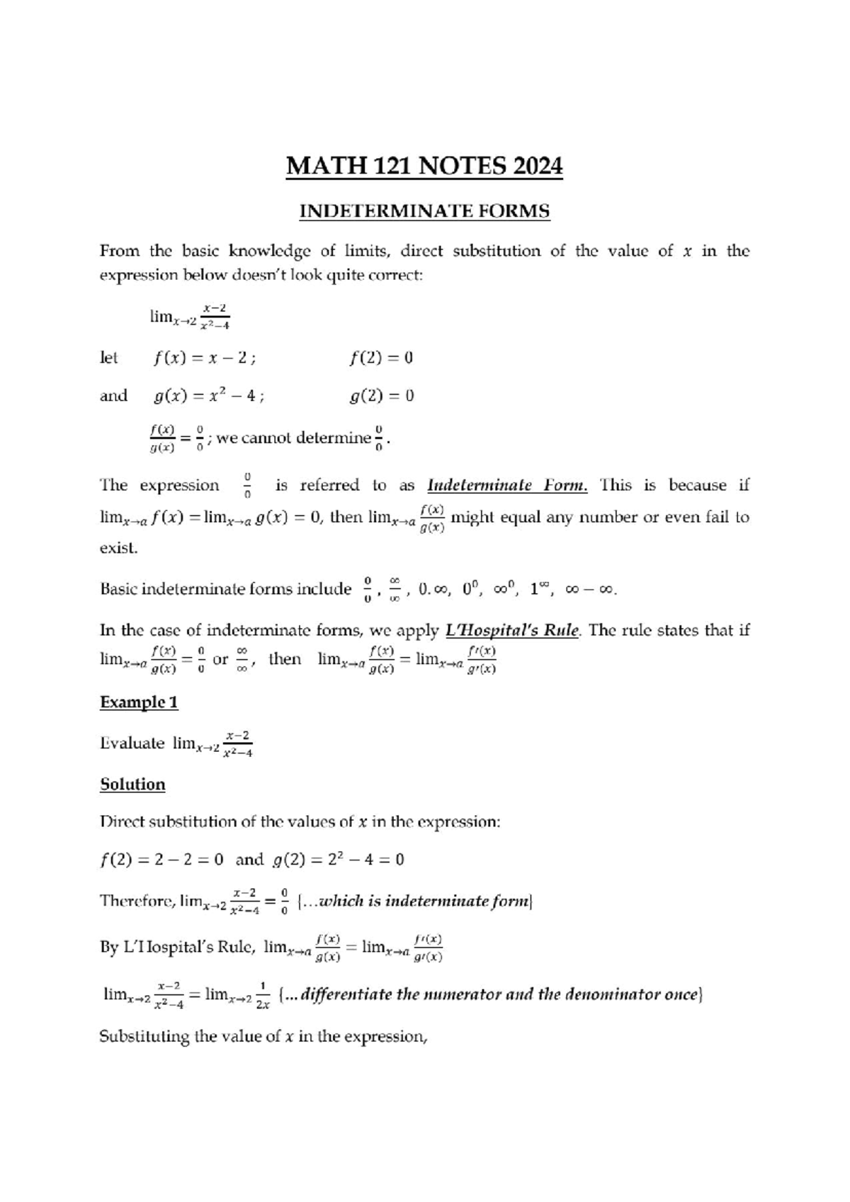 BIVARITE PROBABILITY DISTRIBURION - MATH 121 NOTES 2024 INDETERMINATE ...